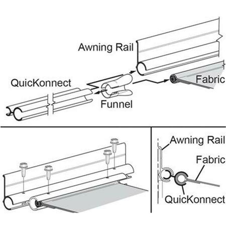 CAREFREE OF COLORADO Quickonnect Cut to 231.56 Rail Adapter C6F-R001792240